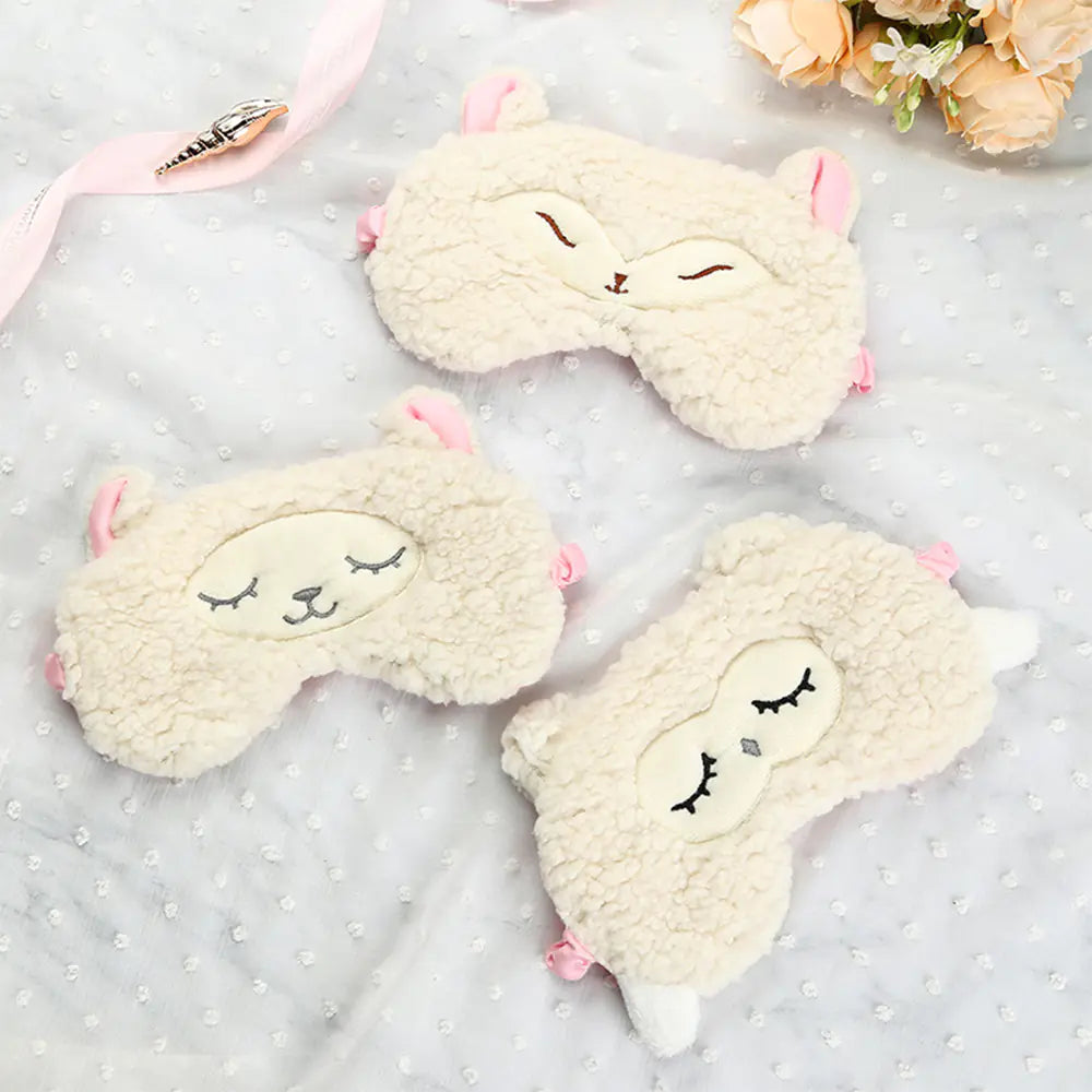 Cute Plush Sleeping Sheep Eye Mask for Relaxation