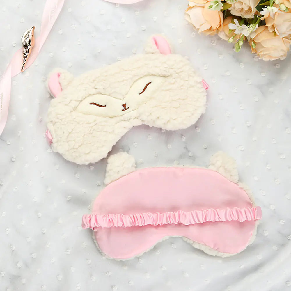 Cute Plush Sleeping Sheep Eye Mask for Relaxation
