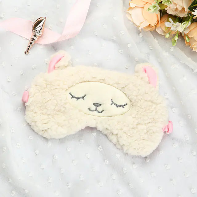 Cute Plush Sleeping Sheep Eye Mask for Relaxation