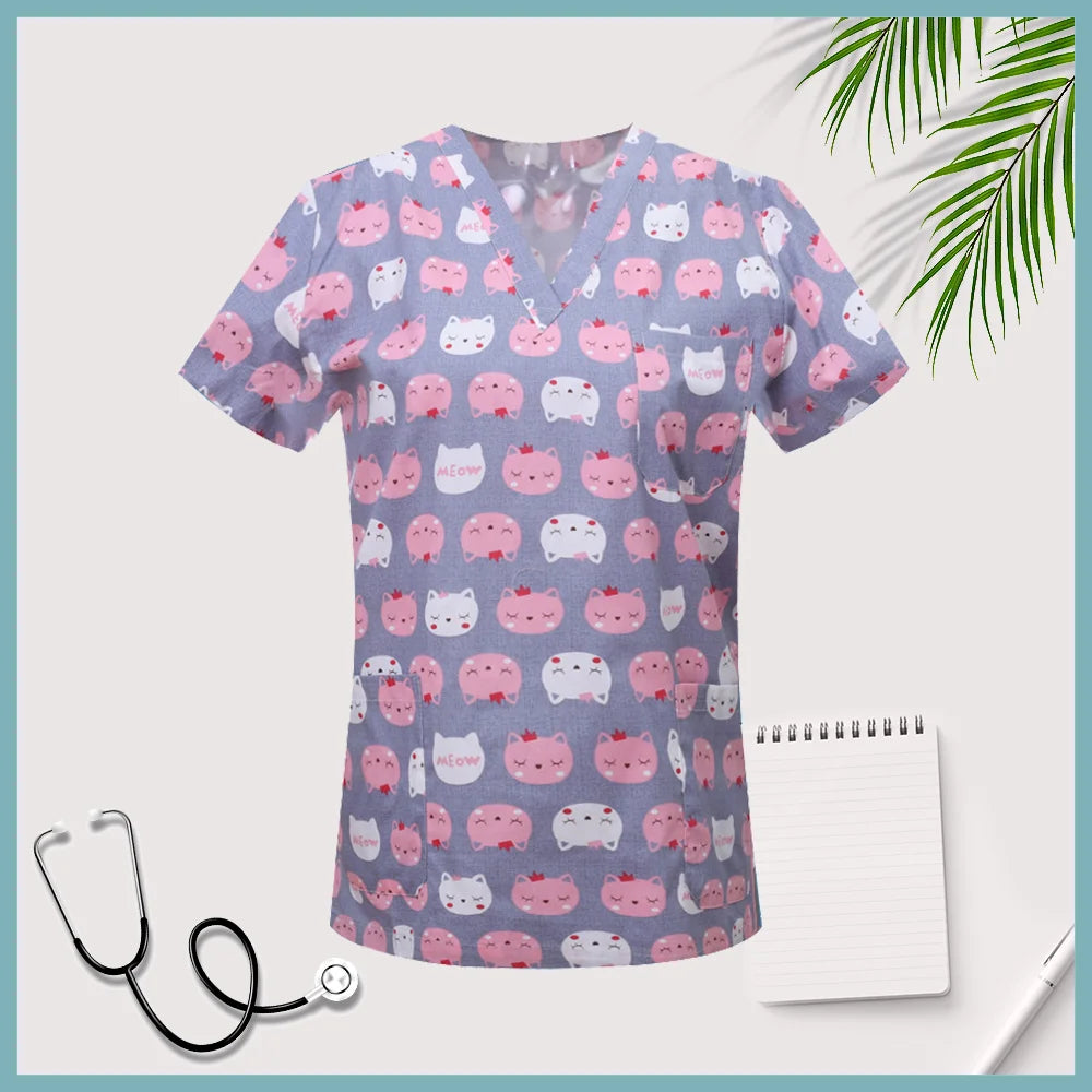 Favorite Pet Medical Scrub Tops-Cotton