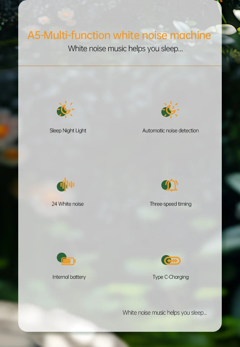 White Noise Machine with 24 Soothing Sounds