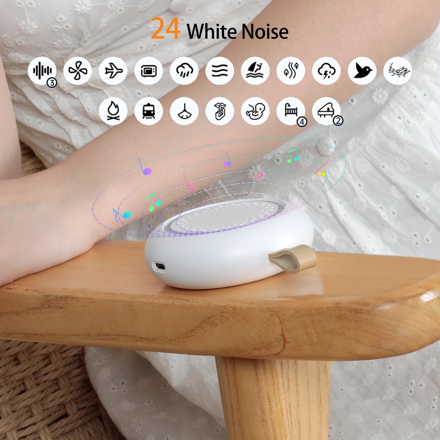 White Noise Machine with 24 Soothing Sounds