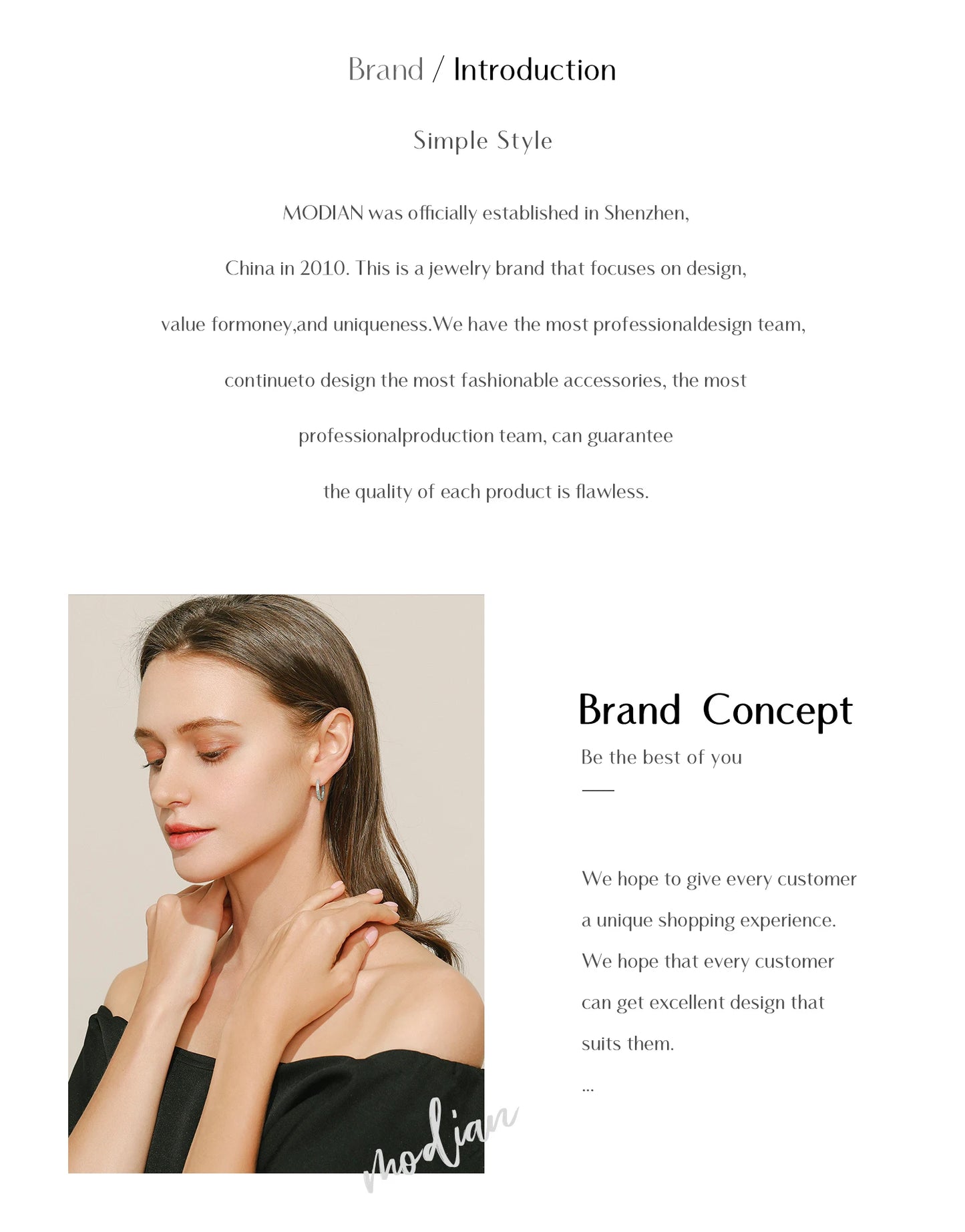 MODIAN D Color Sparkling Moissanite Circle Ear Buckle 925 Sterling Silver; cute ❤️