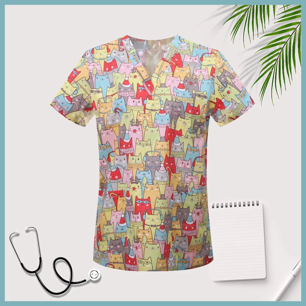 Favorite Pet Medical Scrub Tops-Cotton
